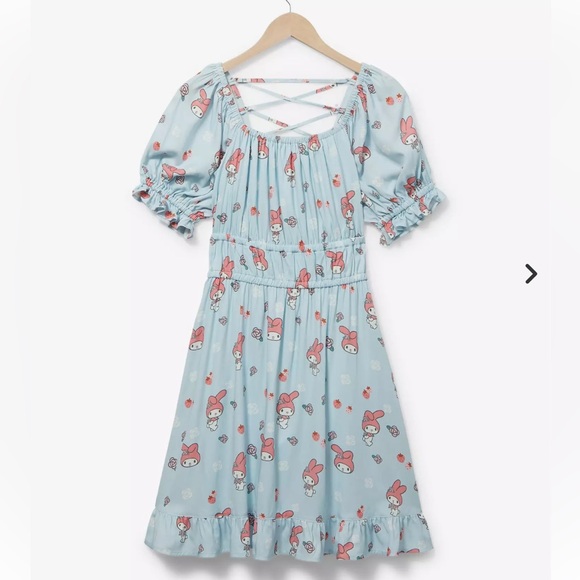 Sanrio My Melody Blue BoxLunch Exclusive  Allover Print Smock Dress NWT M - Picture 1 of 16